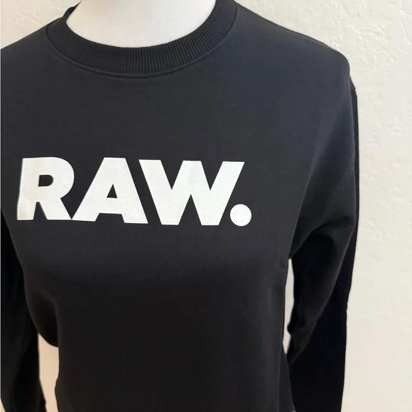 G-Star Black Sweatshirt with White Logo - Picture 3 of 3